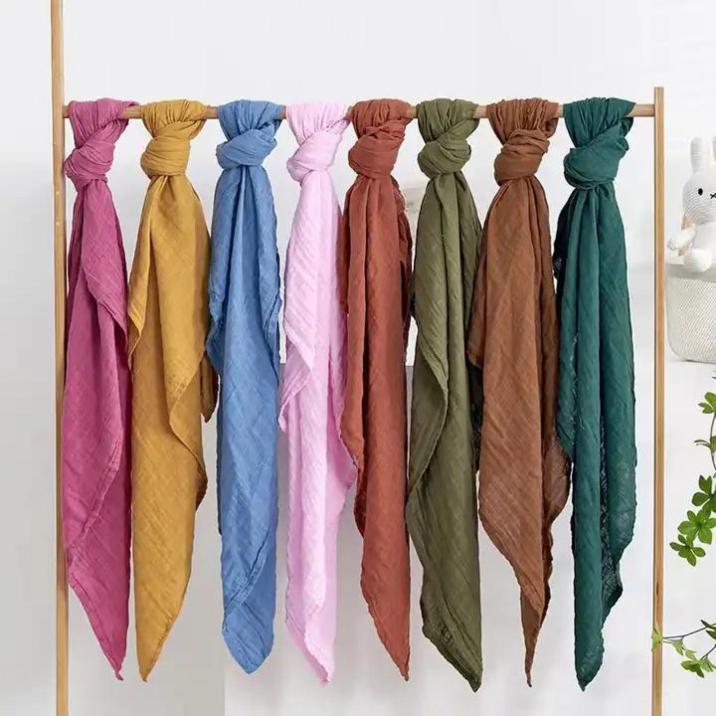 Baby muslin swaddle blanket; 01CQ/HH;