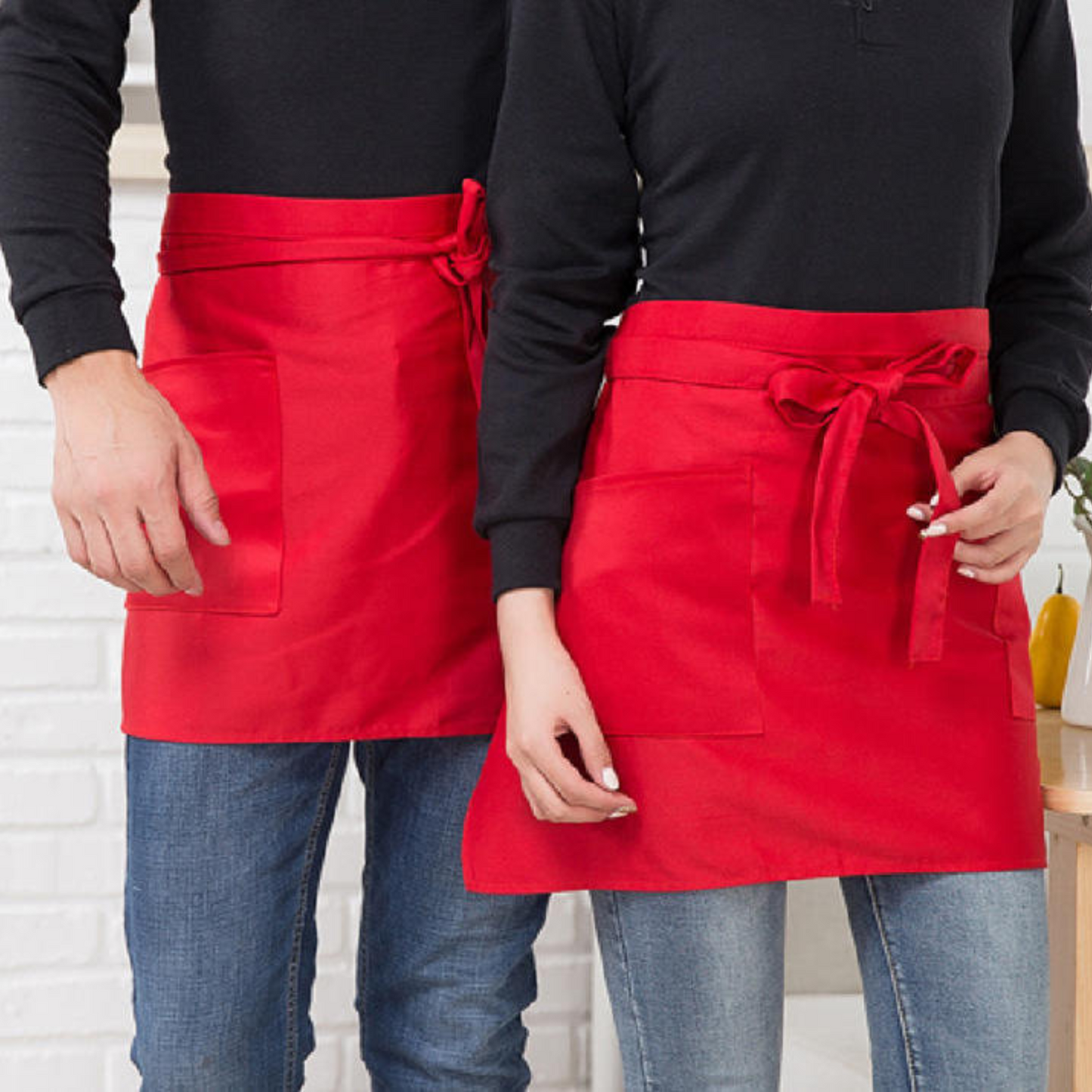 Apron With Pockets In Front , short apron , apron maker , apron manufacturer in vietnam ; 152 TD/HH