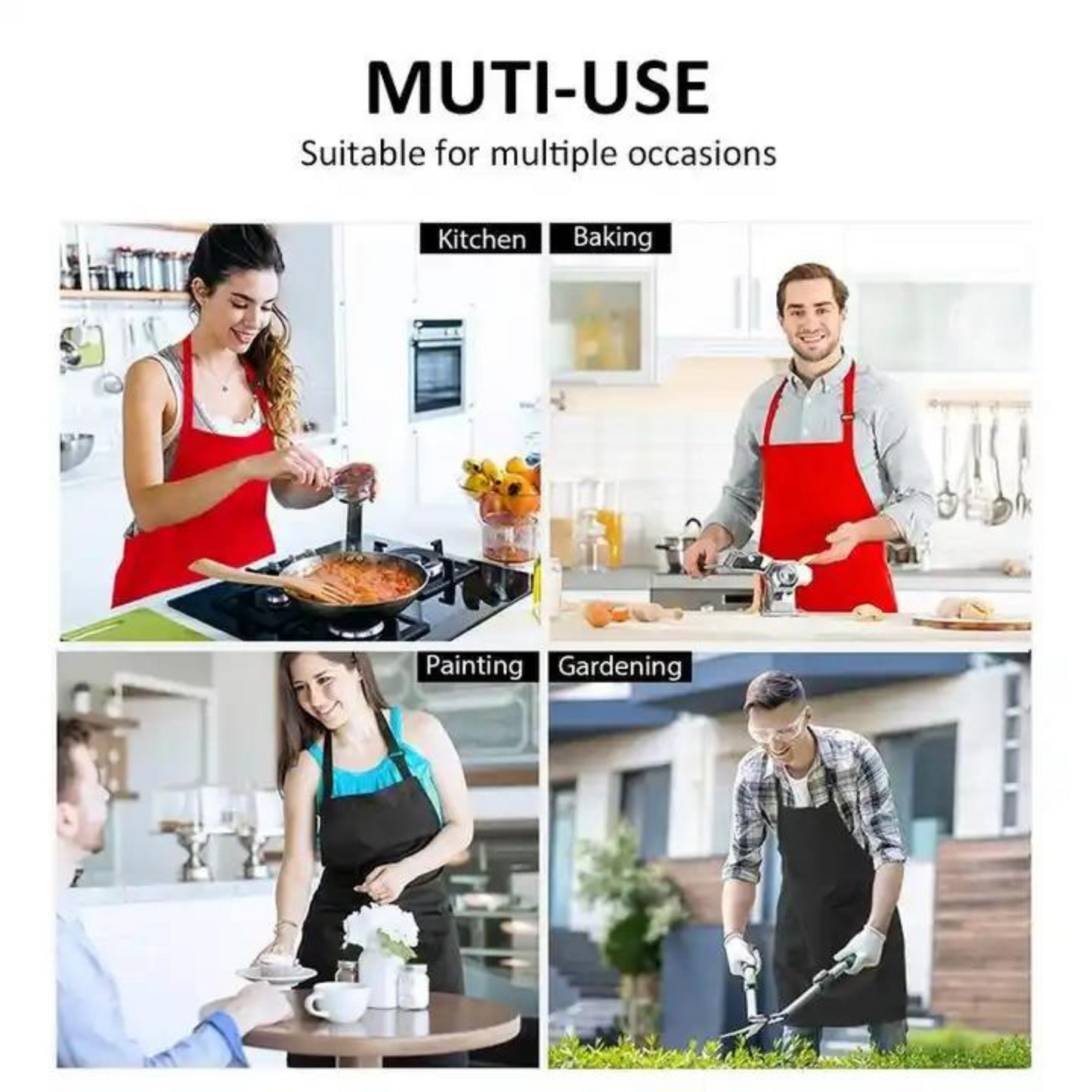 Oilproof - Waterproof Polyester Kitchen Apron; 12TD/HH;