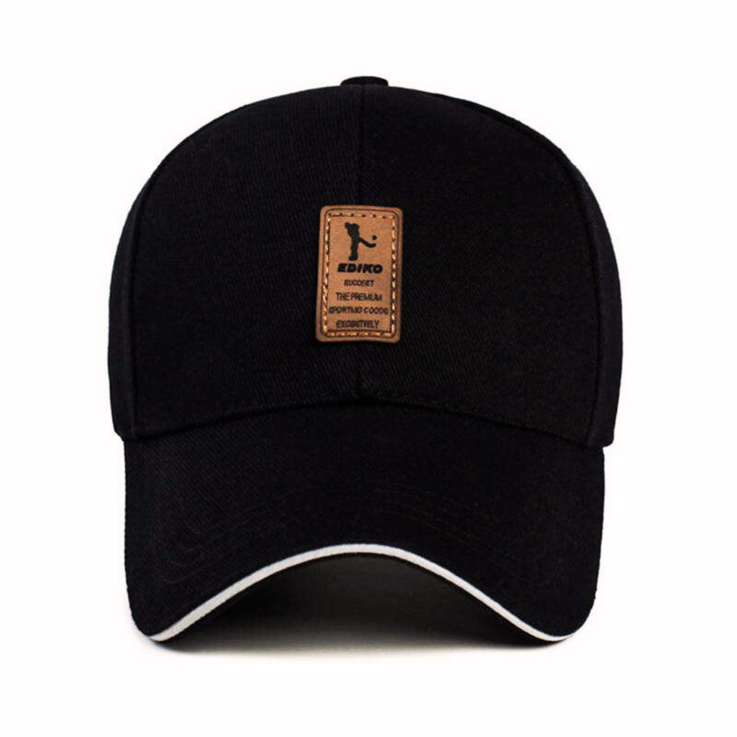 Leather Patch Baseball Cap; 20MD/HH.