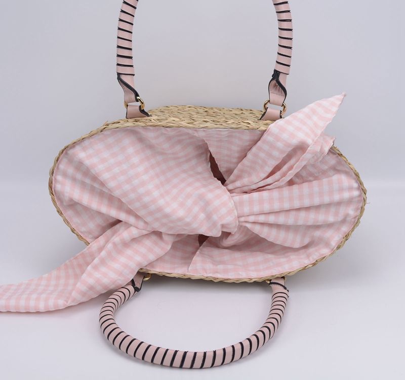 Grass Handwoven Handbag Basket Inner Lining; 200TV/HH;