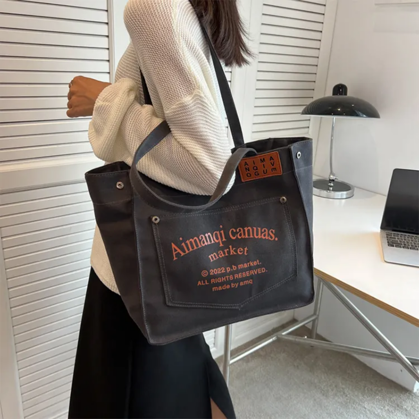 Tote Shopping Bag; Canvas bag; 281TV/HH;