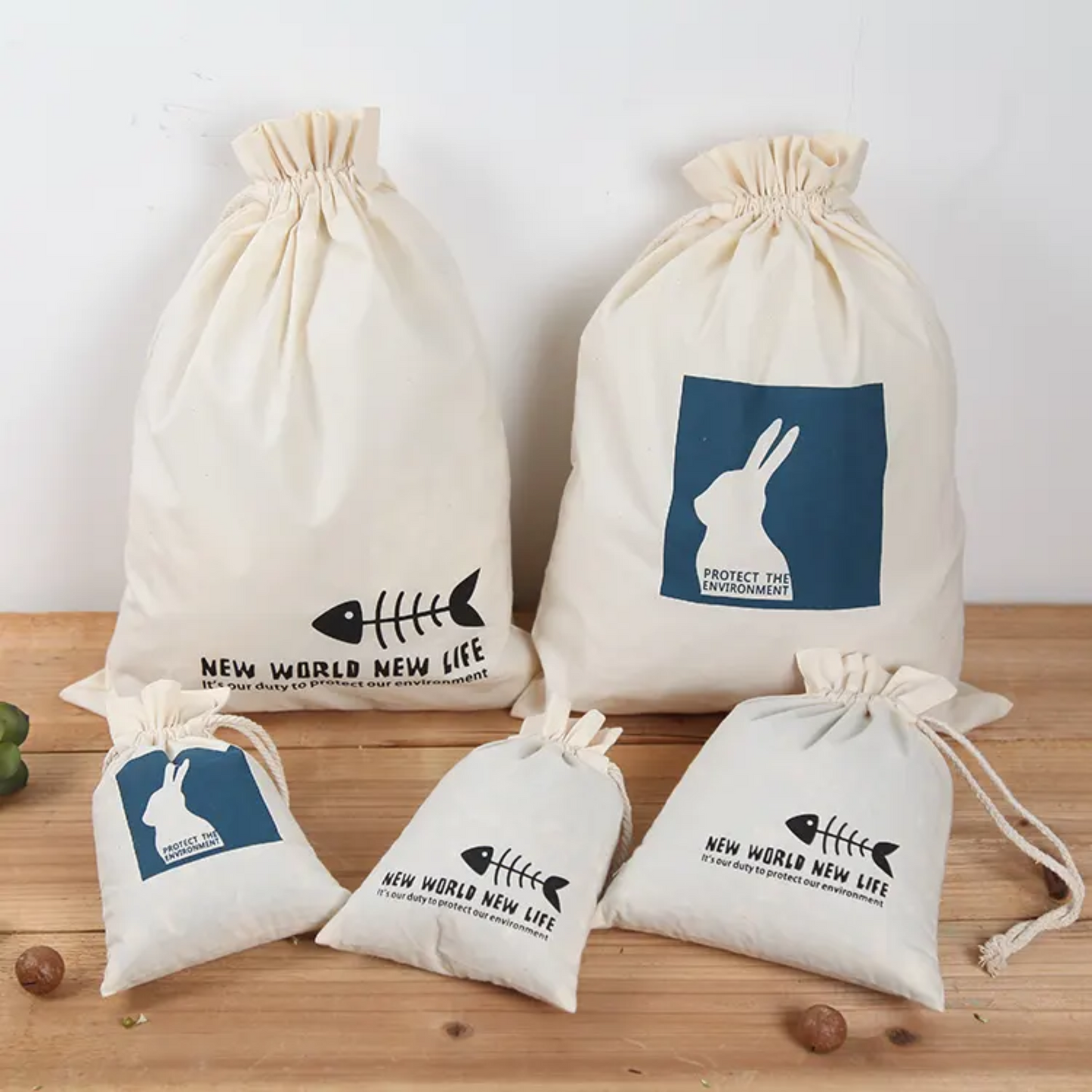 Cotton Drawstring Bag; 285TV/HH
