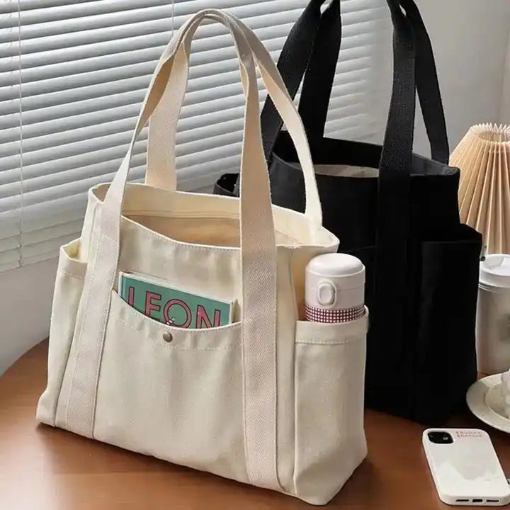Natural Canvas Grocery Bags; 265TV/HH