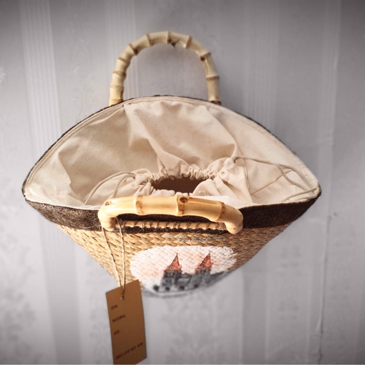Straw tote handbag , seagrass Bag , tote beach Bag , handmade gifts , straw bag UK ;33TB/HH .