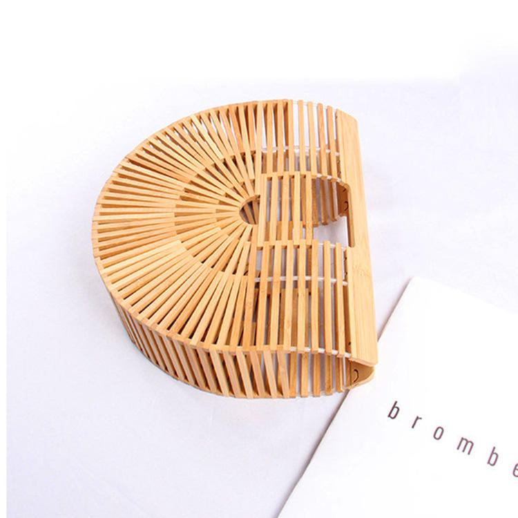 Bamboo woven bag handmade semicircle; 197TT/HH;