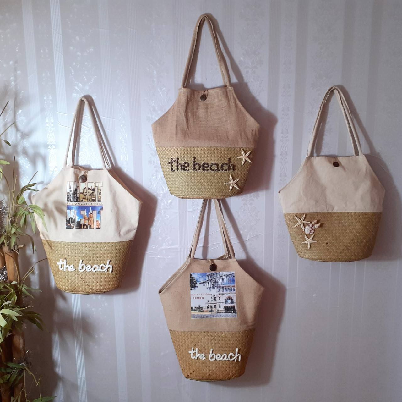 )15 TB/HH Beach bag; Straw bag; seagrass Bag ; Gifts