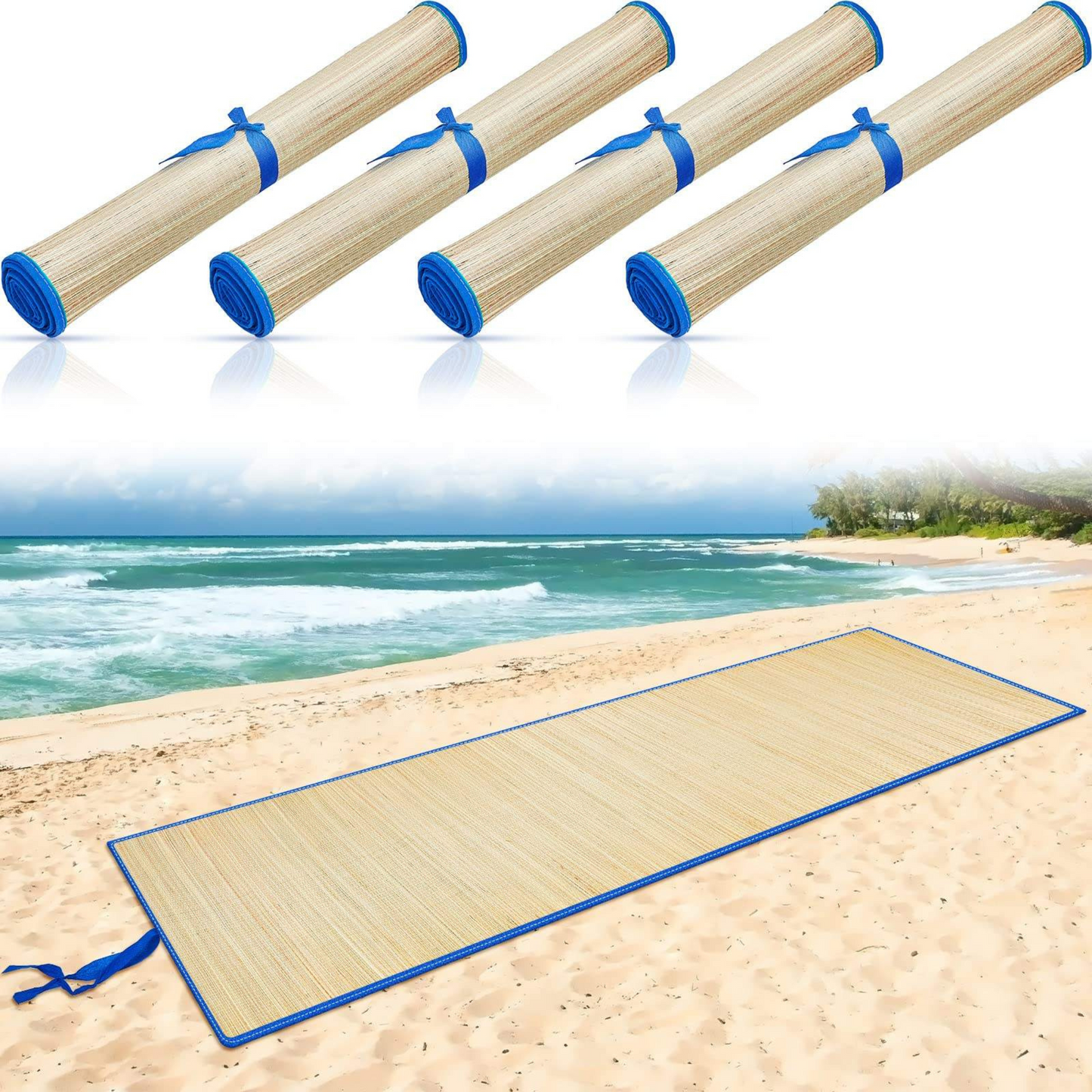 Straw Beach Mat Seaside , beach bag; 01CR/HH