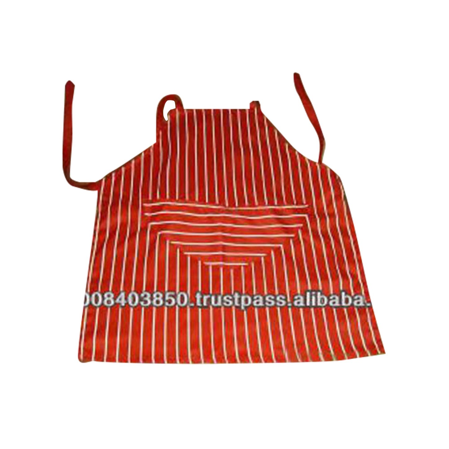 Stripe apron in red; 05TD/HH;