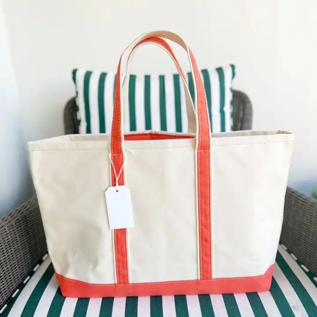 Custom Cotton Canvas Tote Bag with Zipper; 254TV/HH;