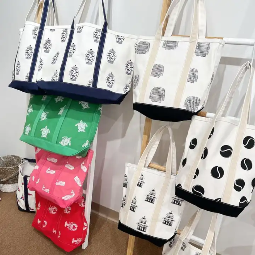 Custom Cotton Canvas Tote Bag with Zipper; 254TV/HH;