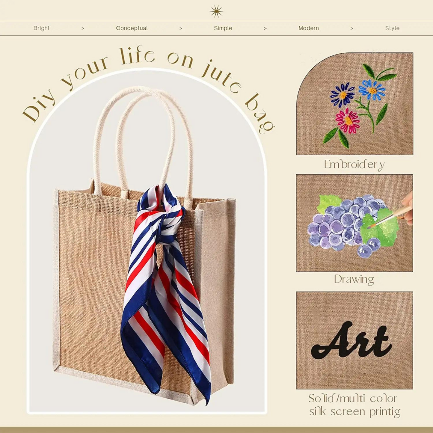 Jute bag; Summer bag; Promotion bag; Shopping bag; 279TV/HH