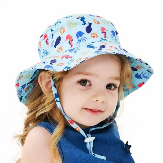 Sun Hat Custom Printed Logo Wide Brim Bucket Hat; 24MD/HH;