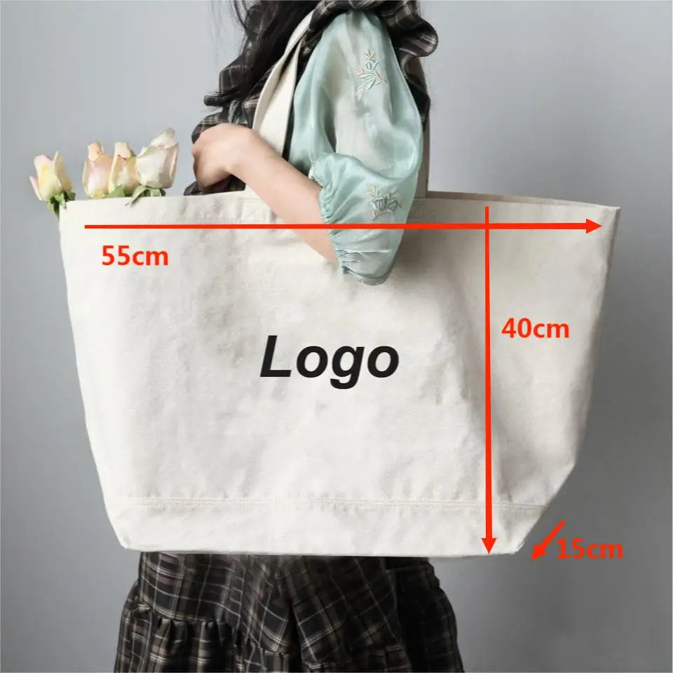 Shopping Tote Bag, Oversized Canvas Cotton Bag; 264TV/HH;