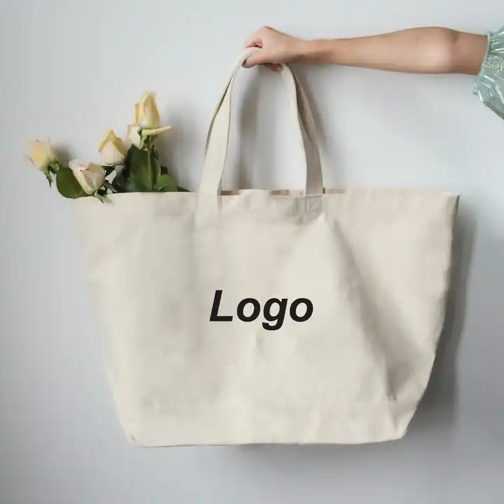 Shopping Tote Bag, Oversized Canvas Cotton Bag; 264TV/HH;