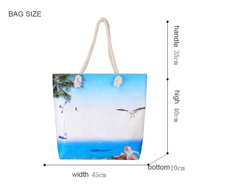 Canvas Beach Tote Bags; 292TV/HH