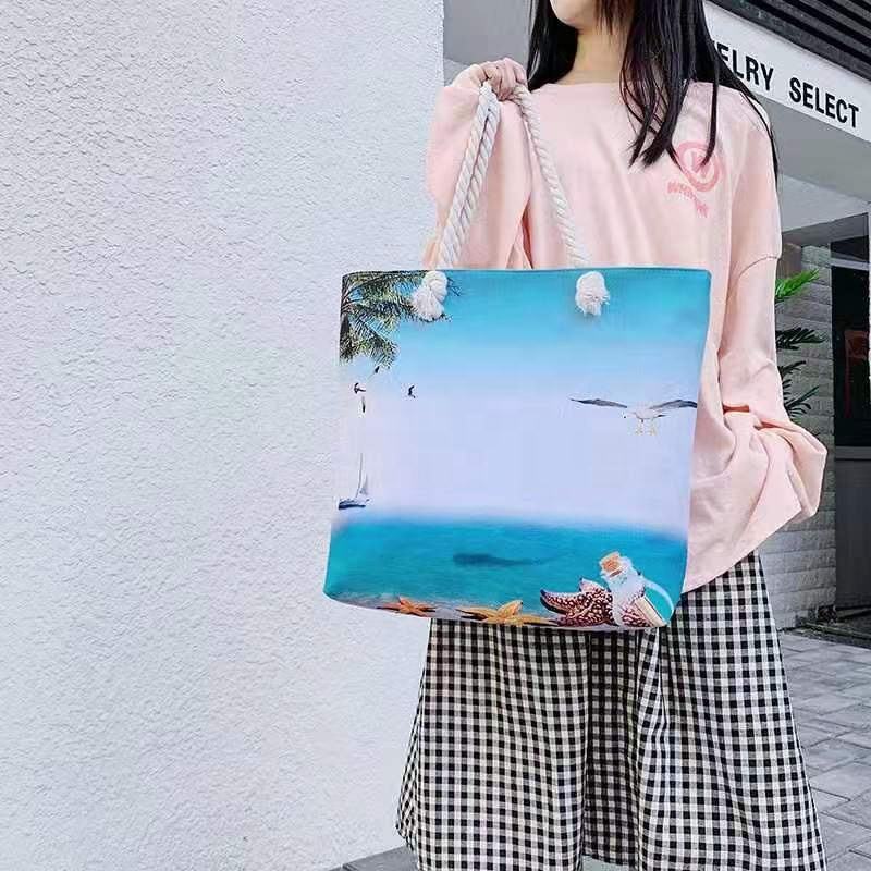 Canvas Beach Tote Bags; 292TV/HH