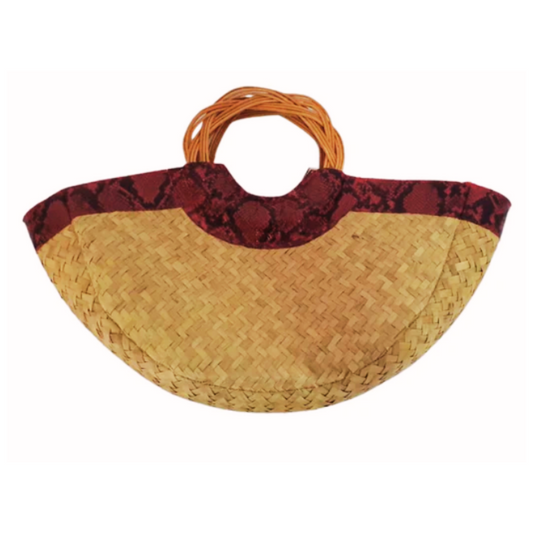 Straw bag, beach bag; 27TB/HH