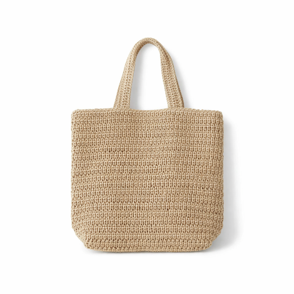 Handwoven Paper Straw Tote Bag – Natural & Stylish Everyday Carry , natural Gift , handmade Bag